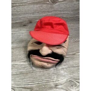 Vintage 1993 Be Something Studios Red Hat Plumber Man Mask Halloween Cosplay